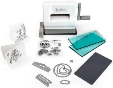 Sizzix Sidekick Starter Kit 661770 Portable Manual Die Cutting & Embossing Machine for Arts & Crafts, Scrapbooking & Cardmaking, 6.35 cm Opening, 2.5" Opening, White