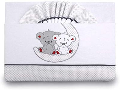 PEKITAS Bebe Juego De Sábanas Franela Conjunto 3 Pcs Cuna 60X120 100% Algodón Gris HECHO EN PORTUGAL