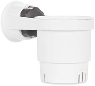 Camco Cup Holder with Mechanical Suction Cup - Provides a Secure Location for Your Beverage - Compatible with Most Cups, Cans, Bottles and Tumblers - White (53084)