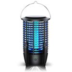 Bug Mosquito Zapper Outdoor with Light, High Powered Mosquito Zappers Killer, Waterproof Insect Fly Zapper Mosquito Trap Outdoor, Mosquito Lamp Bulb, Insect Killer for Home Garden Backyard, Camping