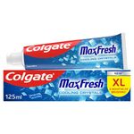 Colgate Max Fresh Cooling Crystals Toothpaste 125ml, Freshness Powered by UltraFreeze, 10x Longer-Lasting, Instant Burst of Freshness, Refreshing Cool-Mint Flavour