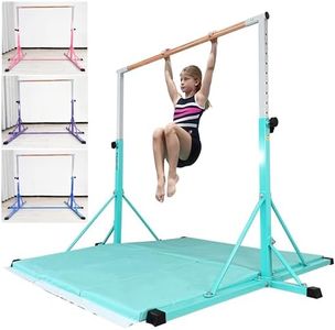 FC FUNCHEER Gymnastics bar,5FT/6FT Horizontal Bars, Adjutable Gymnastic Bar for Kids Ages 5-20, 35.4" to 59"/45" to 71", Weight Limit 500 LBS,Home Gym Equipment