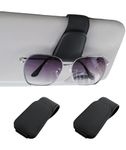 2 Pcs Sunglasses Holder For Car, Car Accessories Car Sunglasses Holder Glass Holder For Car, Sunglass Holder Sunglass Holder For Car Sunglass Holder Car, Car Glass Holder For Car Sun Visor (Black)