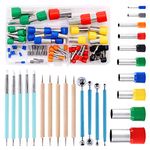 Swpeet 89Pcs Modeling Clay Sculpting Tools Kits, Ball Stylus Tool, Dotting Pottery Tools, Polymer Clay Cutters,Cutters Mold Cutter Punch Tools for Making Modeling Clay Cake Fondant Decoration