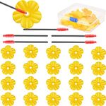 20 Pieces Hummingbird Feeders Replacement Flowers with Cleaning Brush, Bird Feeder Replacement Parts Feeding Ports Hummingbird Feeders for Outdoors