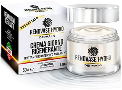 Renovase Hydro Crema Viso Antirughe, Crema Idratante Viso, Rigenerante con Acido Ialuronico, Acil Glutatione e Omega 3 | Crema Viso Acido Ialuronico