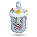 Munchkin Super Scoop Baby Bath Toy Storage Basket & Net, Removable Wall Hanging Bath Tidy, Baby Bath Caddy & Bath Organiser Rack, Shower & Bath Toy Holder, Bathroom Toy Net with Suction Cup & Handle