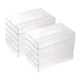 Audio Cassette Tape case Clear/Clear Square Edge Audio Cassette Tape Storage 10 Pack