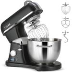 8.4QT Commercial Stand Mixer 800W with Aluminum Die Casting Meets the Standard of NSF/ANSI 8-2023, Mixers Kitchen Electric Stand Mixer with Stainless Steel 8L Bowl, Dough Hook, Whisk and Beater, Black