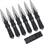 Throwing Knives, Sahara Sailor Throwing Knives Set 6 Pack, Stainless Steel Well-balanced Throwing Knife with Nylon Sheath for Competiton and Recreation, 7.48 inches