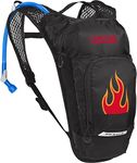 CamelBak Mini M.U.L.E. Kids Hydration Backpack for Hiking and Biking - 50oz, Black/Flames