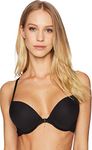 DKNY Women's Classic Cotton T-Back T-Shirt Bra, Black, 34DD