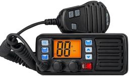 Retevis RM20 Marine VHF Radios for Boats, Marine Band Radio, Built in GPS, DSC, IP67 Waterproof, NOAA Weather, Fixed Mount Ship to Shore Radio for Boats(Black)