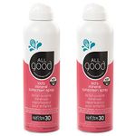 All Good Baby & Kids Sunscreen Spray - UVA/UVB Broad Spectrum, SPF 30, Zinc Oxide, Coral Reef Friendly, Water Resistant, Calendula, Aloe (6 oz)(2-Pack)