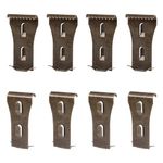 8pcs Brick Hook Clips, Steel Brick Clamps for Hanging Outdoors Heavy Duty Brick Wall Hooks No Drill for Pictures Lights Wreaths Hanger Fits 2.25-2.45 Inch High Bricks