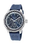 Nautica Men's NAPP39S25 Pier 39 Grey/Blue & Grey/Blue Silicone Strap Watch, Blue