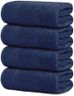 Tens Towels Pack of 4 Extra Large Bath Towels 30 x 60 Inches, 100% Cotton, Larger & Lighter Weight, Quicker to Dry, Super Soft and Absorbent, Perfect for Bathroom, Navy
