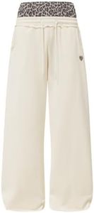 Aelfric Eden Double Waist Sweatpants Baggy Wide Leg Pants for Women Men Apricot S