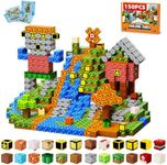 150 PCS Magnetic Blocks - STEM Building Toys for Creative Kids Ages 3-10, Sensory Stacking Cubes with Idea Booklet, for Boys & Girls