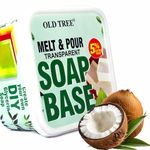 Old Tree Glycerine Transparent Soap Base (1 Kg + 50g Extra) for Soap Making | Paraben Free & Non Fragrant | Melts & Pour Handmade Soap | DIY Soap Making at Home