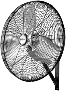 Hurricane Oscillating Wall Mount Fan, 3 Quiet Speeds, Pro Commercial Grade, 30"