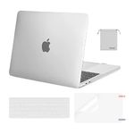 MOSISO Compatible with MacBook Pro 13 inch Case M2 M1 2024-2016 A2338/2289/2251/2159/1989/1706/1708, Hard Shell for MacBook Pro Case M2 M1 13 inch &Keyboard Cover&Screen Film&Pouch, Matte Translucent