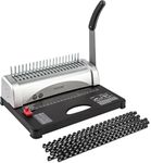 TIANSE Binding Machine, 21-Holes, 450 Sheets, Comb Binding Machines with Starter Kit 100 PCS 3/8'' Comb Bind Spines, Comb Binder Machine Book Maker Perfect for Letter Size, A4, A5 or Smaller Sizes