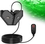 Goldlife 110V Underwater Fishing Light with 50ft Cable, 400W 40000LM Foldable GFCI Safety Plug Brightness Green LED Light Attractants for Docks/Boats/Kayaks, IP69K Rated for Fresh & Salt Water