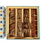 The Baklava Box Assorted Premium Chocolate Baklava with Square, Ring, Finger, Diamond Baklavas, (18 Pieces)