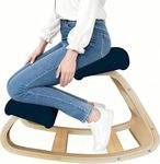 NBYTLT Ergonomic Kneeling Chair, Wooden kneeling chair with Padding, Posture Support Comfortable Desk Chair, Relief for Neck or Back Pain, for Home, Office, Study Room