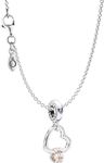 Pandora Necklace with Charm Hearts Highlights 925 Silver Elegant Necklace Beautiful Gift Set for Fashion Women 75252