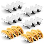 Smithcraft Taco Holder Rack, Stainless Steel Tacos Holders Stand, Oven Grill Safe Tacos Racks Trays With Handles, Fill Serve Rack Holds Up to 3 Tacos Each, Set of 6 Taco Holders