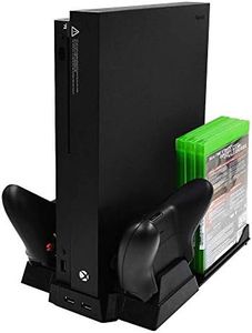 OSTENT Vertical Cooling Cooler Stand Charger Disc Storage for Xbox One X Console Controller