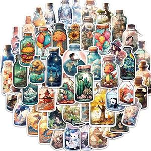 50Pcs Aesthetic Stickers for Water Bottle, Graffiti Waterproof Vinyl Stickers Pack for Hydroflask Laptop Guitar Computer Phone, Trendy Cute Stickers for Teens Kids