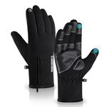 Habaylin Winter Thermal Gloves Anti Slip Touch Screen Gloves Warm Winter Gloves Windproof Waterproof Sports Warm Gloves for Men Women Thermal Fluff Lining for Running Driving Skiing