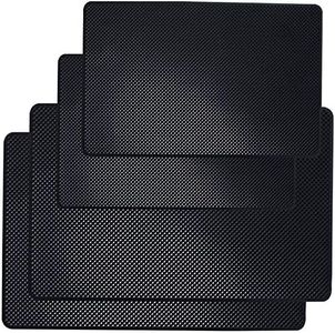 DaKuan Car Dashboard Anti-Slip Mat, 4 Packs 10.5" x 5.7" and 8" x 5.1" Sticky Non-Slip Dashboard Gel Latex Pad for Cell Phone, Sunglasses, Keys, Coins