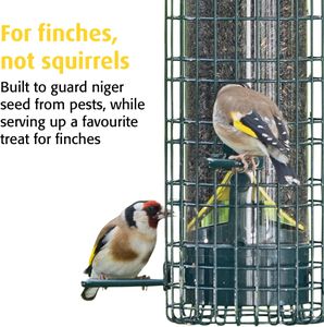 Jacobi Jayne Squirrel Buster Finch Bird Feeder – Squirrel & Pigeon Proof, Easy Clean, for Niger Seeds