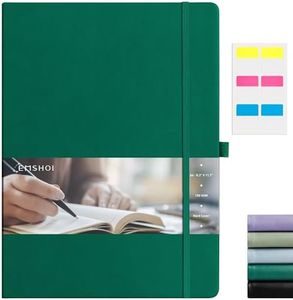 EMSHOI Graph Paper Notebook 8.5 x 11, 192 Pages Hardcover Grid Notebooks for Work, 100GSM Graph Paper, A4 Large Leather Journals for Women Men Writing, Graphing, Engineering, Dark Green