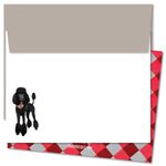 Koko Paper Co Poodle Blank Notecards (25 Count) | Kraft Envelopes Included | Printed on Heavy Card Stock