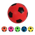 B4E 17.5cm Soft Foam Football - Red | Soft Sponge Indoor/Outdoor Foam Soccer Ball Games For Unlimited Fun Sport | Suitable For Adults/Kids/Boys/Girls Of All Ages (1 Ball)