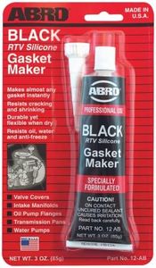 ABRO RTV Silicone Sealant and Gasket Maker: Up to 500 Degree F Heat, High Temp Silicone Sealant/Head Gasket Sealant, 3 oz/85g Tube - Black