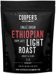 Ethiopian Bold Light Roast Coffee, Gourmet Single-Origin Coffee Beans from Ethiopia, Whole Bean, 2lb Bag