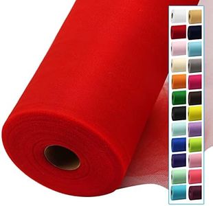 Red Tulle Fabric Rolls 54 Inch by 40 Yards Bolt Spool for Wedding Decorations DIY Tutu Baby Shower Table Skirt Ceiling Decor Birthday Party Craft Supplies FCA2TUL5440RD