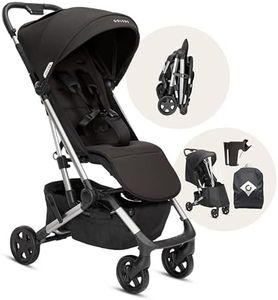 Colugo Compact Stroller - One Hand Fold Lightweight Stroller, Travel Stroller, Toddler Stroller, Airplane Stroller, Foldable Stroller with Rain Cover, Backpack and Cup Holder (Black)