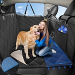 ROUWINNE Back Seat Extender for Dogs-with Removable Soft Blankets, Hard Bottom Dog Car Seat Cover for Back Seat, Sturdy Backseat Extender for Dogs, Waterproof Dog Hammock for Car, SUV