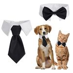 cobee Dog & Cat Tuxedo Collar Bow Tie, 2 Pcs Adjustable Dog Cat Bow Tie Pets Wedding Bow Tie Formal Puppy Bow Tie Tux Collar Custume Necktie Collar Puppy Kitten Wedding Birthday Tux Collar Bow Tie