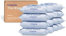 Coterie Baby Wipes for Sensitive Skin, Plant-Based and Plastic-Free Fibers, 99% Water, Hypoallergenic, pH Balanced, Unscented, Clean and Gentle Baby Essentials, 16 Pack, 896 Count