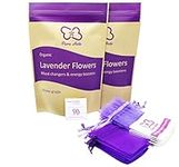 8 oz (1/2 lb) Dried Lavender Flower Buds & 11-pcs Sachet Bags Set for Fragrancing & Refreshing Sachets Aromatherapy Potpourri by Pura Aide