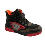 Forever Young Children's Kid's Unisex Waterproof Outdoor Hiking Boots High Rise Walking Shoes (Red, numeric_12_point_5)