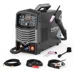 Sunstac 250A AC/DC Aluminum TIG Welder with Pulse, 110V/220V Dual Voltage TIG Welding Machine with DC TIG/AC TIG/Pulse TIG/SPOT TIG/Stick